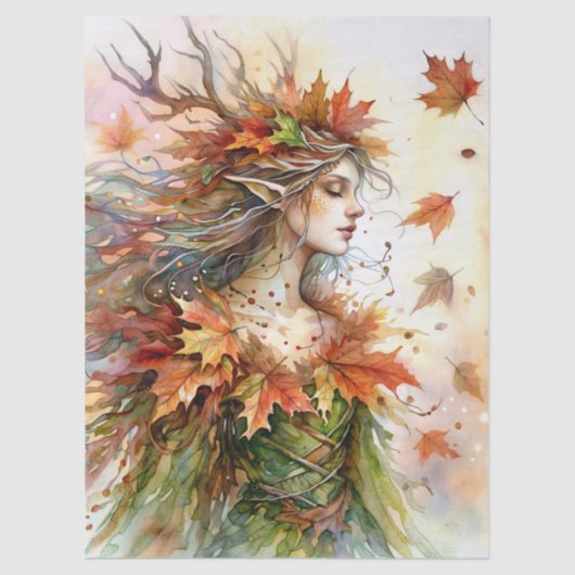 Papier Mousseline Autumn Dryad Fall Leaves (Recto)