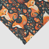 Papier Mousseline Autumn Forest Animal Fox Decoupage Paper (Détail)