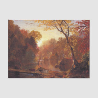 Papier Mousseline Autumn in North America, Frederic Edwin Church