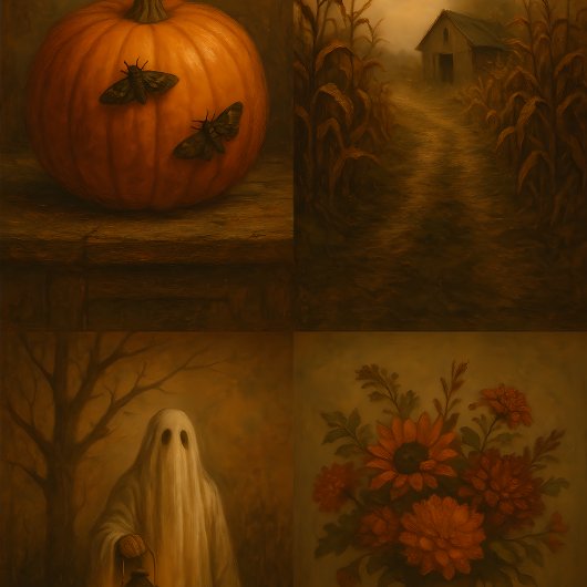 Papier Mousseline Autumn Murmurs – Fall Halloween Decoupage Paper