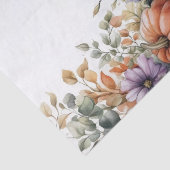 Papier Mousseline Autumn Pumpkins and Flowers Fall Pattern Decoupage (Détail)