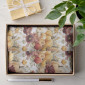 Papier Mousseline Autumn Pumpkins and Flowers Fall Pattern Decoupage (Cadeau)