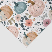 Papier Mousseline Autumn Pumpkins and Flowers Fall Pattern Decoupage (Détail)