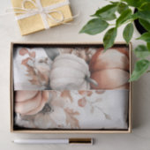 Papier Mousseline Autumn Pumpkins and Flowers Fall Pattern Decoupage (Cadeau)