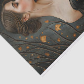 Papier Mousseline Autumn Queen Black Gown Elegant Decoupage (Détail)