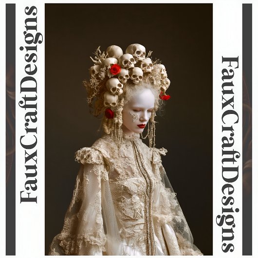 Papier Mousseline Avant-Garde Gothique Baroque Femme Découpage Rig 1