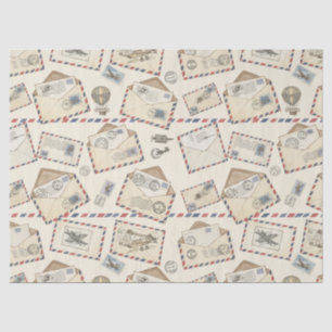 Papier Mousseline Aventure de courrier aérien vintage (3)
