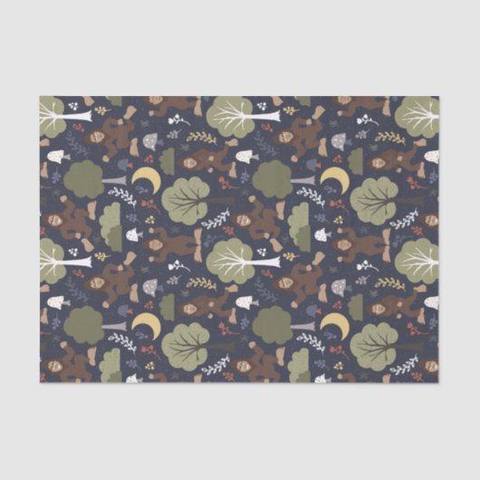 Papier Mousseline Aventure de minuit de la forêt de Bigfoot (Recto)