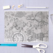 Papier Mousseline Aventures en Alice Wonderland Collage Découpage (Artisanat)