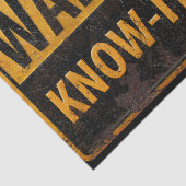 Papier Mousseline AVERTISSEMENT CONNAISSANCE-TOUT Danger Métal Atten (Détail)