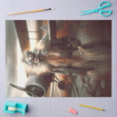 Papier Mousseline Aviateur fantôme au coucher du soleil - Découpage (Artisanat)