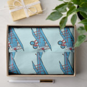 Papier Mousseline Avion: Biplane (Cadeau)