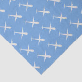 Papier Mousseline Avion en bleu (Détail)