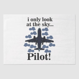 Papier Mousseline Avion Pilote Je Ne Regarde Que Le Pilote Ciel