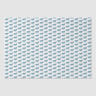Papier Mousseline Avion Rétro Bleu Anniversaire Enfants Pilote Voyag
