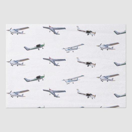 Papier Mousseline Avions Cessna (Recto)