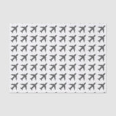 Papier Mousseline Avions gris (Recto)