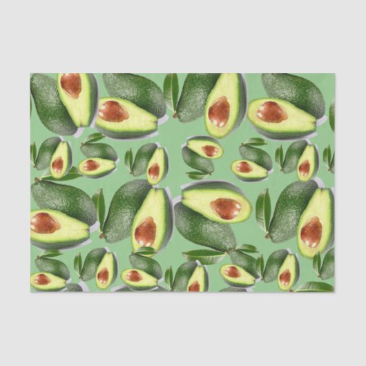 Papier Mousseline Avocados en papier tissu (Recto)