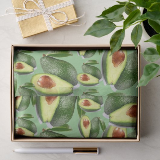 Papier Mousseline Avocados en papier tissu (Cadeau)