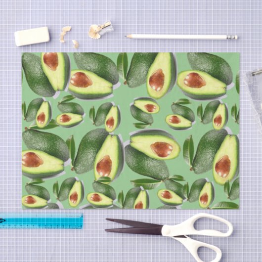 Papier Mousseline Avocados en papier tissu (Artisanat)