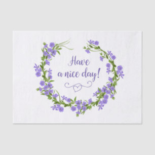 Papier Mousseline Avoir Un Jour Agréable Fleur Violet Circle Découpa