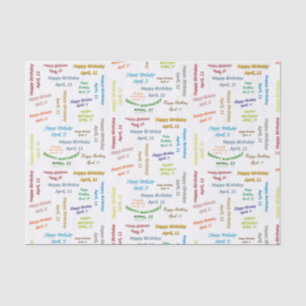 Papier Mousseline Avril 11 Anniversaire Tissue Paper