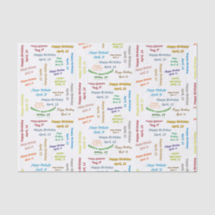 Papier Mousseline Avril, 13 Anniversaire Tissue Paper