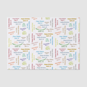 Papier Mousseline Avril, 16 Anniversaire Tissue Paper