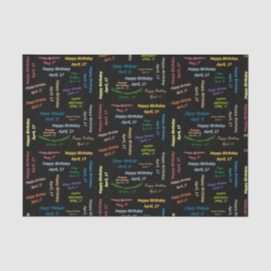 Papier Mousseline Avril, 17 Anniversaire Tissue Paper