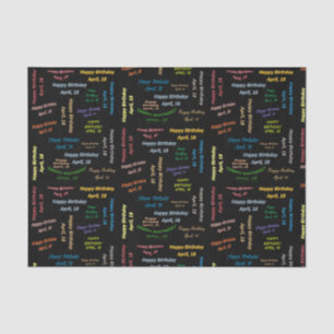 Papier Mousseline Avril, 18 Anniversaire Tissue Paper