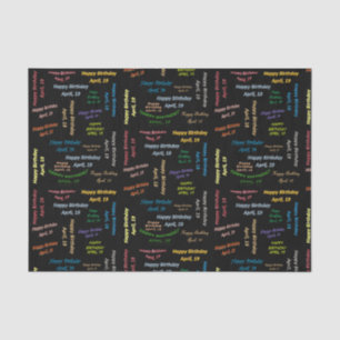 Papier Mousseline Avril, 19 Anniversaire Tissue Paper