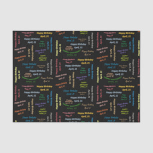 Papier Mousseline Avril, 21 Anniversaire Tissue Paper