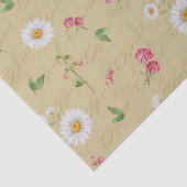 Papier Mousseline Avril Mois de naissance Fleurs marguerite Pois dou (Détail)