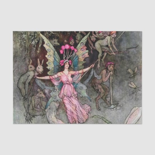 Papier Mousseline « Away Down Under » par Warwick Goble (Recto)