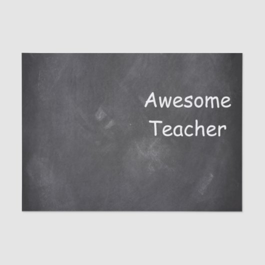 Papier Mousseline Awesome enseignant Chalkboard Design Idée cadeau (Recto)