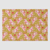 Papier Mousseline Axolotl Love moutarde (Recto)