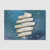 Papier Mousseline Ayez-vous une Joyeuse Petite Étoile de Noël (Recto)