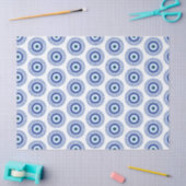 Papier Mousseline Aztec Cercle grec Clé mal Motif oeil bleu (Artisanat)