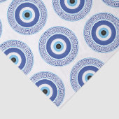 Papier Mousseline Aztec Cercle grec Clé mal Motif oeil bleu (Détail)