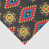 Papier Mousseline Aztec coloré et unique motif (Détail)