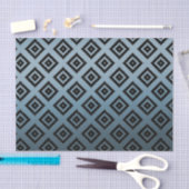 Papier Mousseline Aztèque turquoise blanc (Artisanat)