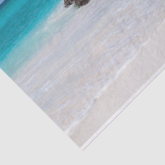 Papier Mousseline Azure Ocean Sandy Beach Photo (Détail)