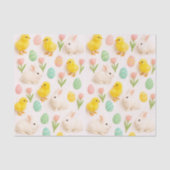 Papier Mousseline  Baby Animals and Easter Eggs Pattern  (Recto)