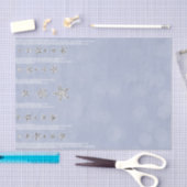 Papier Mousseline Baby Blue & Silver Parties scintillant Stars Sweet (Artisanat)