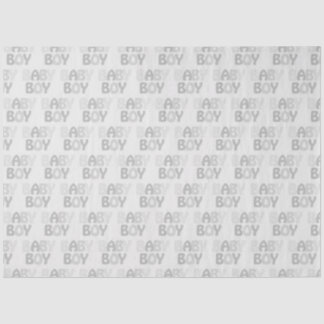 Papier Mousseline Baby Boy Dotty Lettres Gris