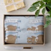 Papier Mousseline Baby Boy Teddy Bear (Cadeau)