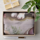 Papier Mousseline Baby Bunny Lapin Fleurs roses roses (Cadeau)