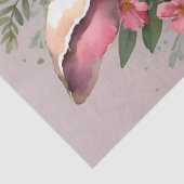 Papier Mousseline Baby Bunny Lapin Fleurs roses roses (Détail)