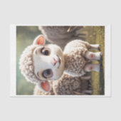 Papier Mousseline Baby Farm Animals : l'agneau (Recto)