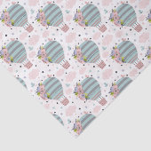 Papier Mousseline Baby Girl Hot Air Balloons (Détail)